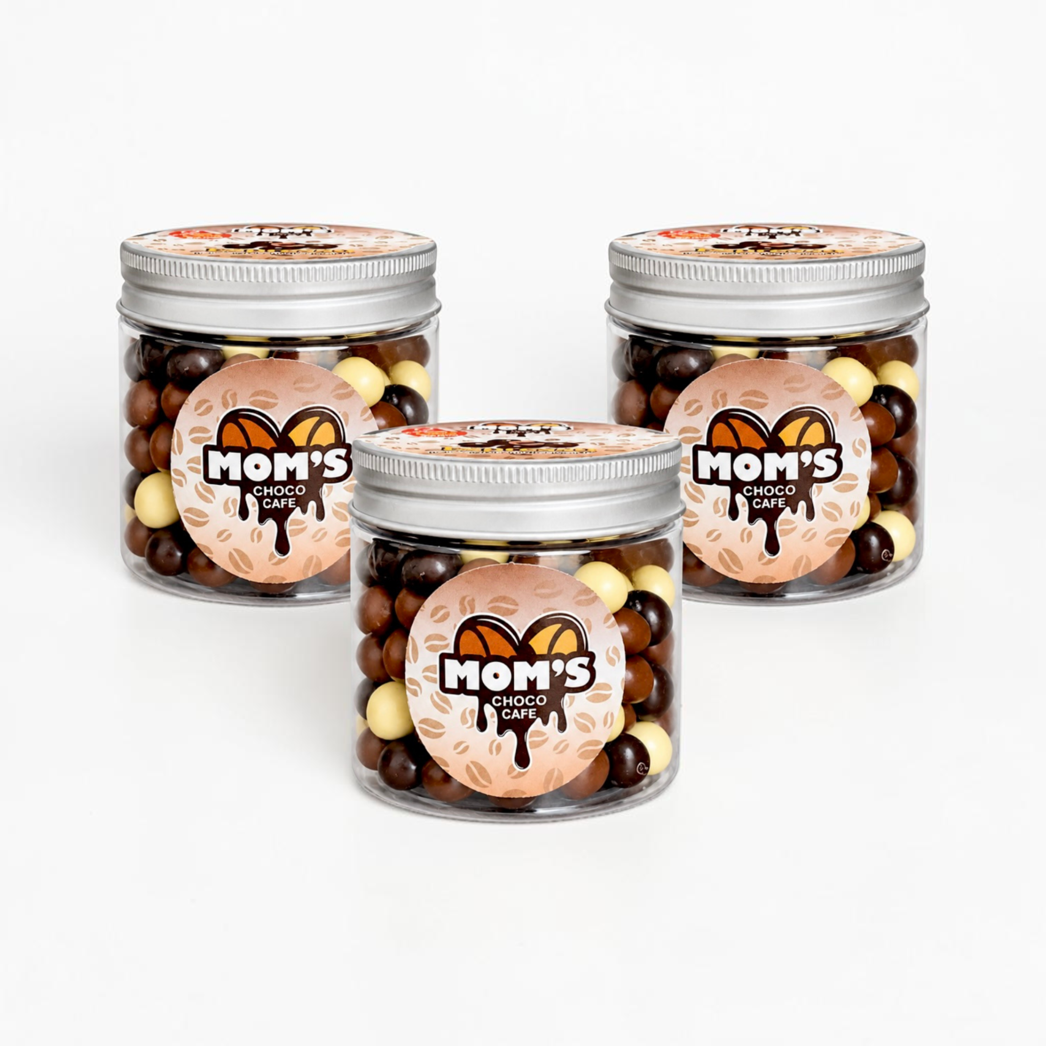 Mom's Espresso Beans Coated with Mix Chocolate - 3 Jars