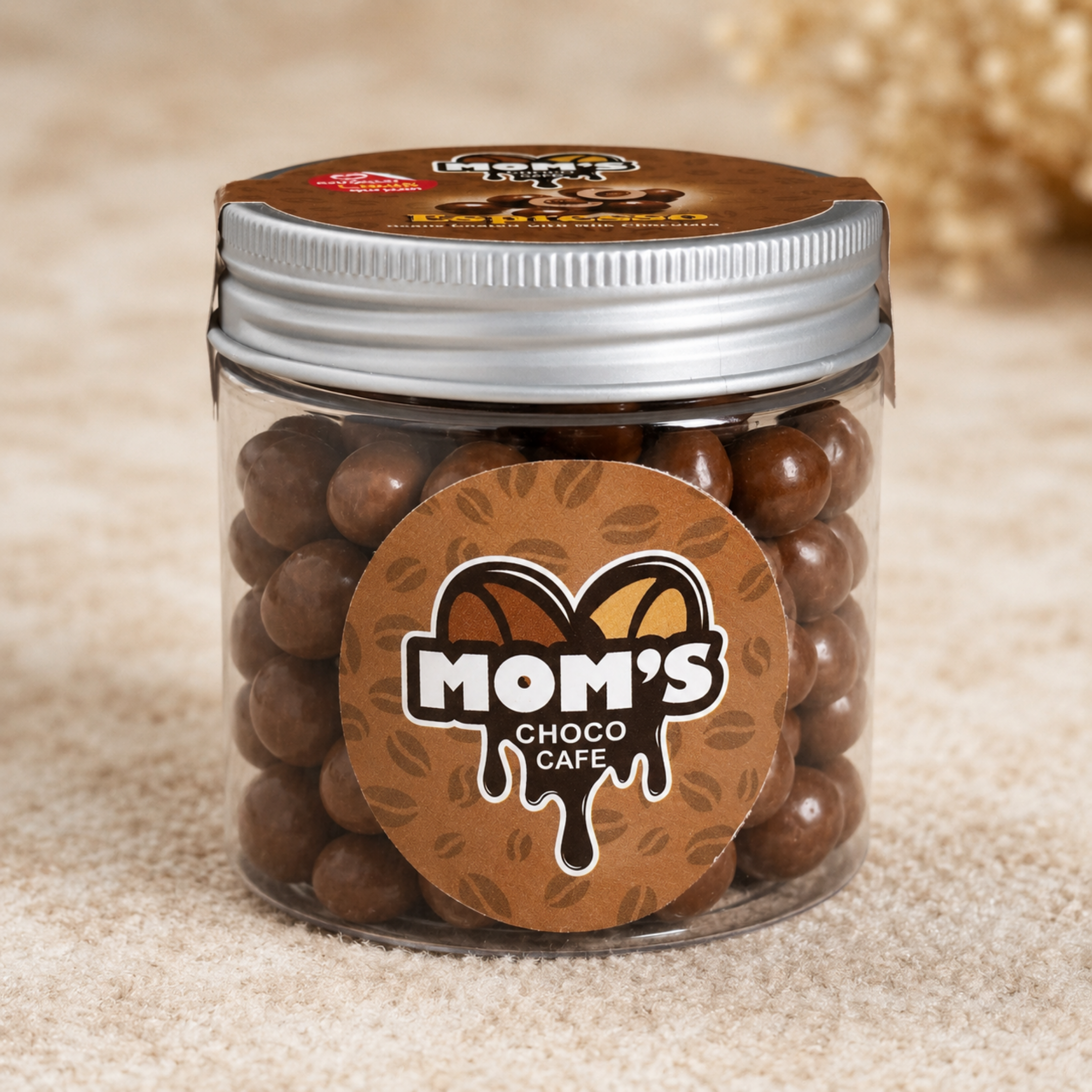 Mom's Espresso Beans Coated with Milk Chocolate - 3 Jars
