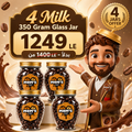 Mom's Choco Cafe Espresso - Bundle 4 Glass Jars Milk Chocolate (350g)