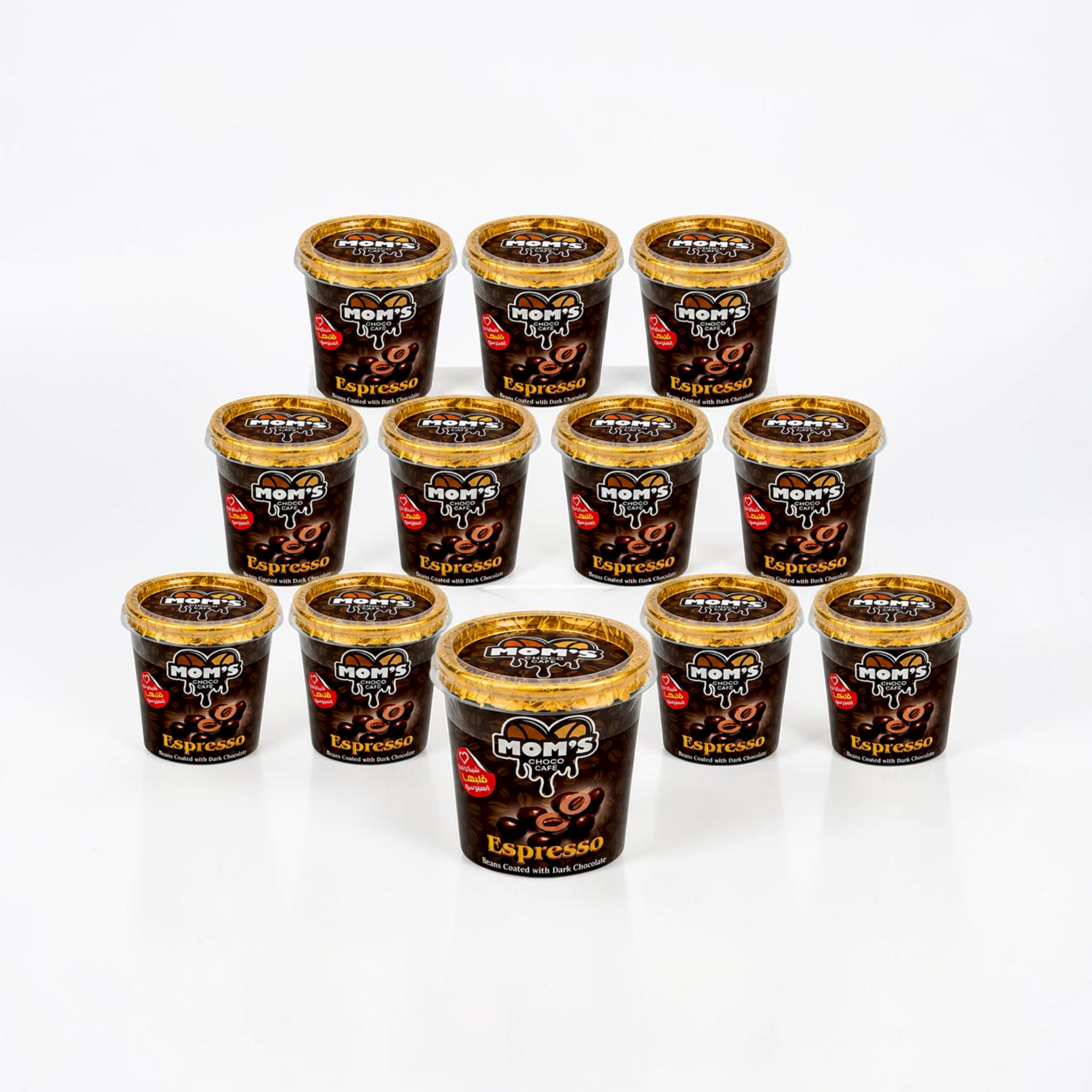 Mom's Espresso Beans Coated with Dark Chocolate - 12 pack
