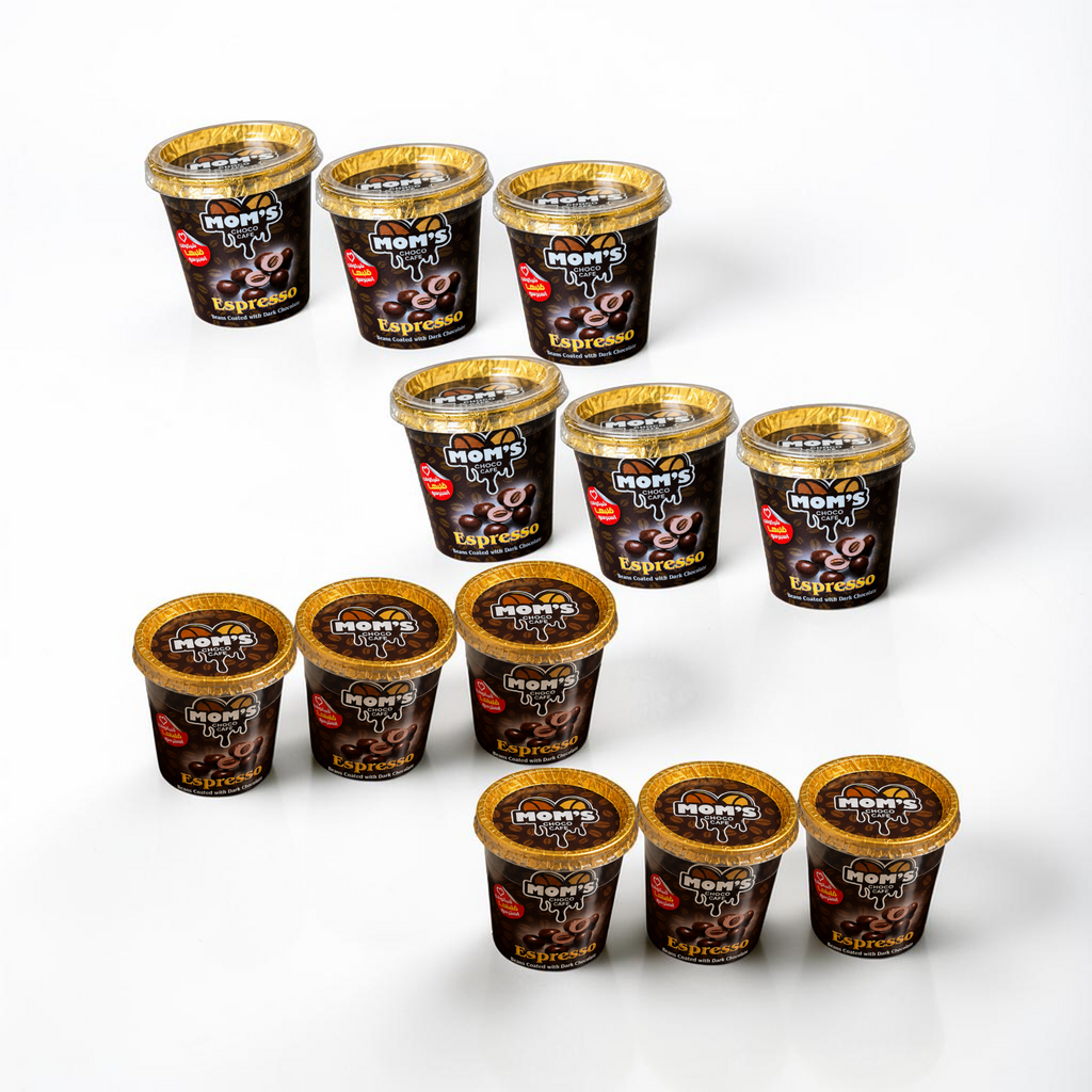 Mom's Espresso Beans Coated with Dark Chocolate - 12 pack