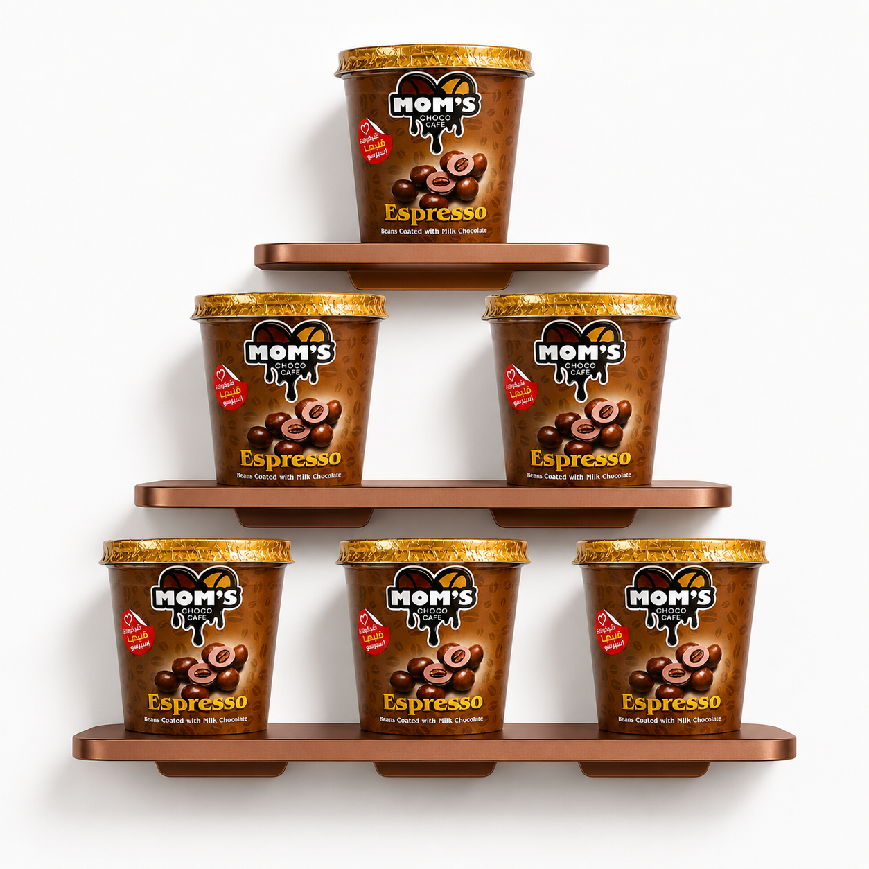 Mom's Choco Cafe Espresso - 6 Cups Milk Chocolate (35g)