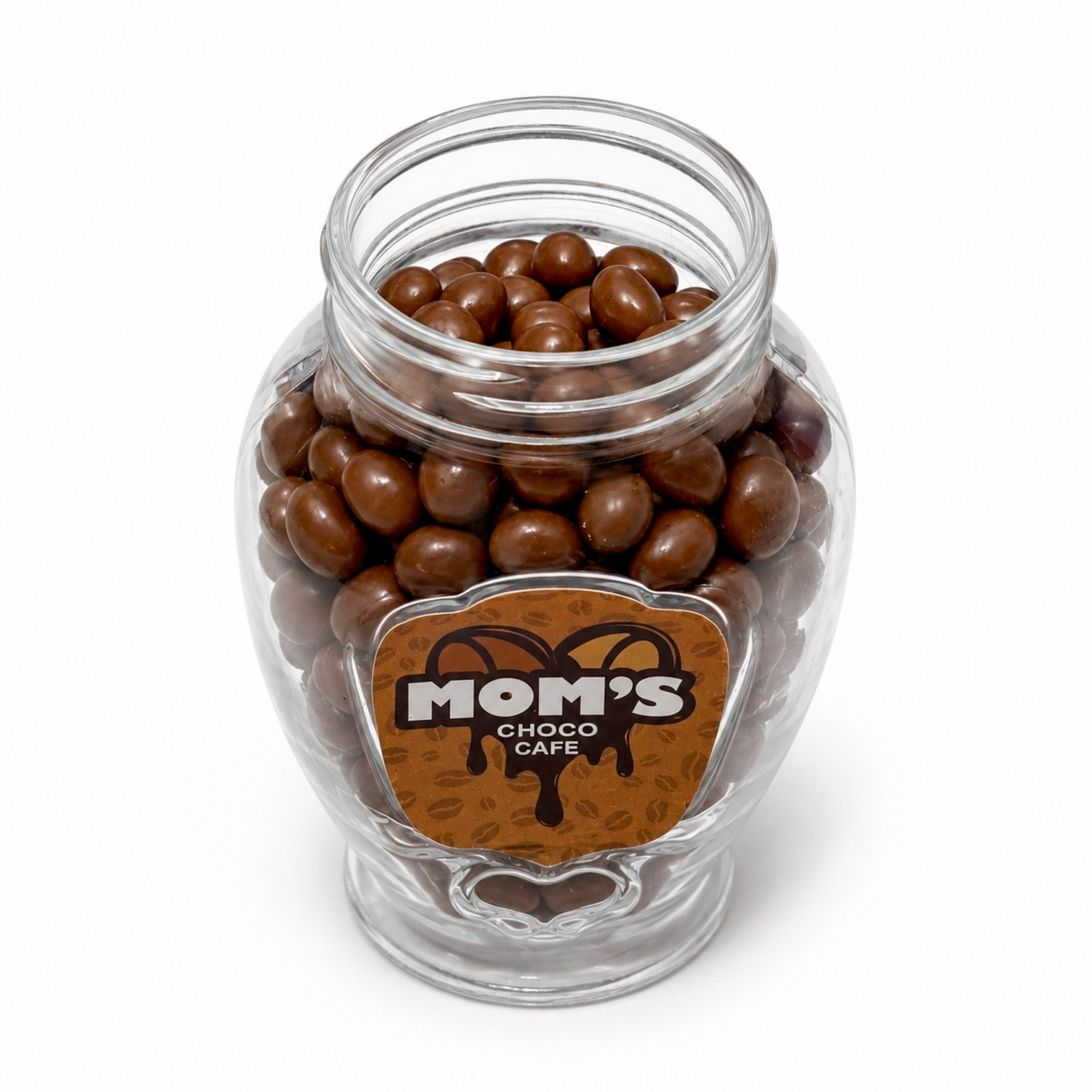 Mom's Espresso Beans Coated with Milk Chocolate - 4 glass Jars
