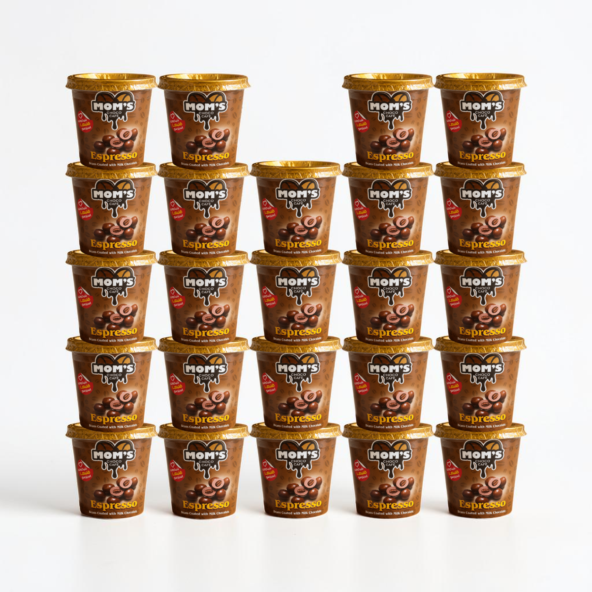 Mom's Espresso Beans Coated with Milk Chocolate - 24 pack