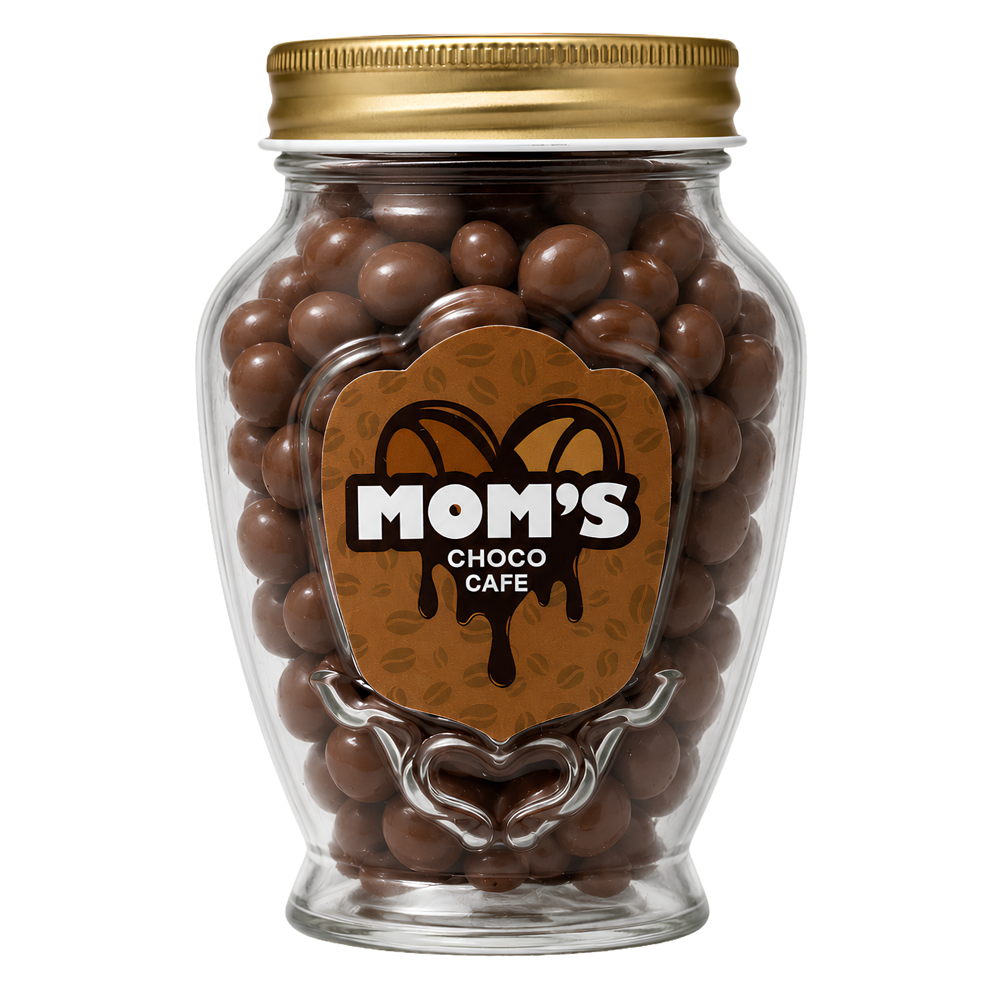 Mom's Espresso Beans Milk Chocolate 2 Glass Jars