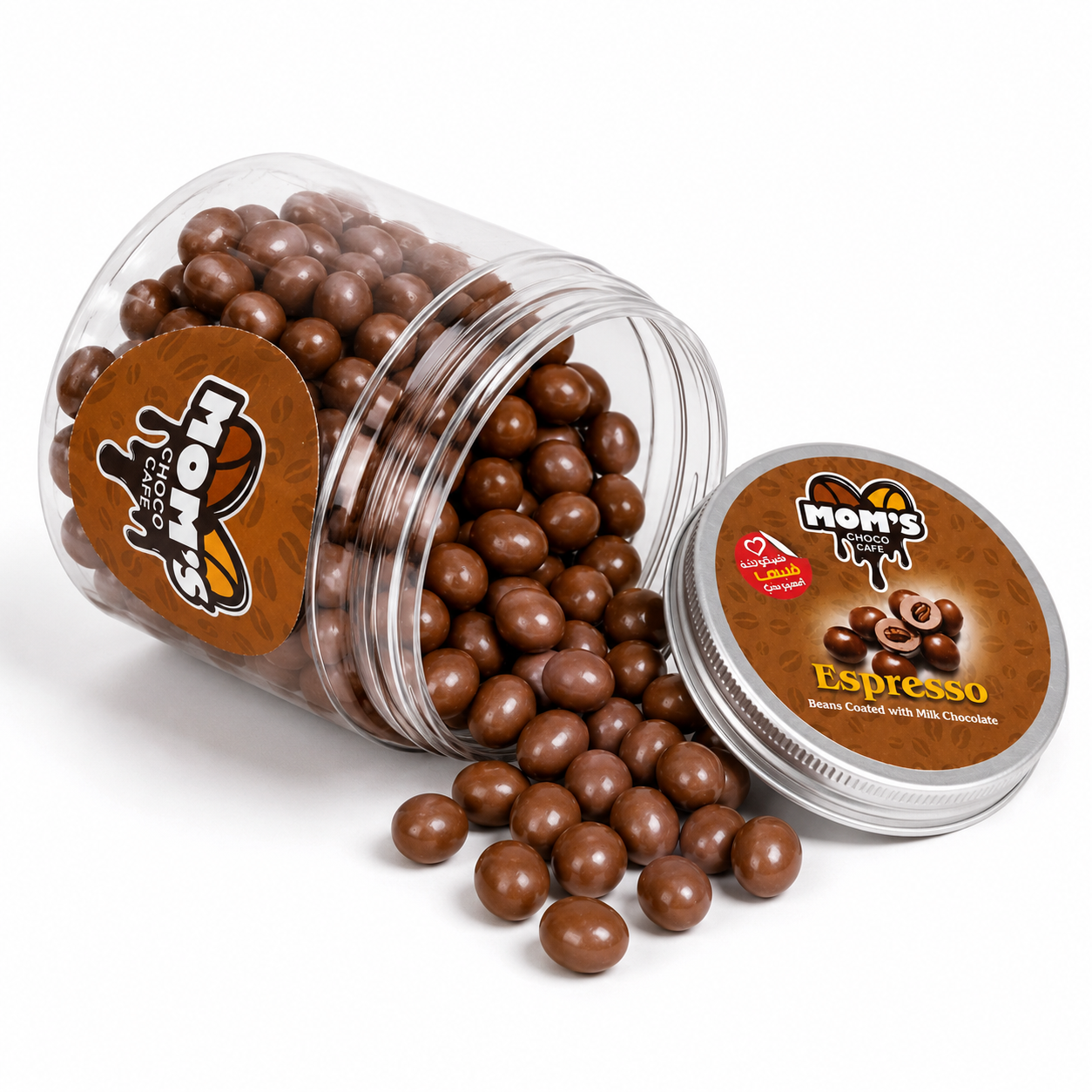 Mom's Espresso Beans Coated with Milk Chocolate - 6 Jars